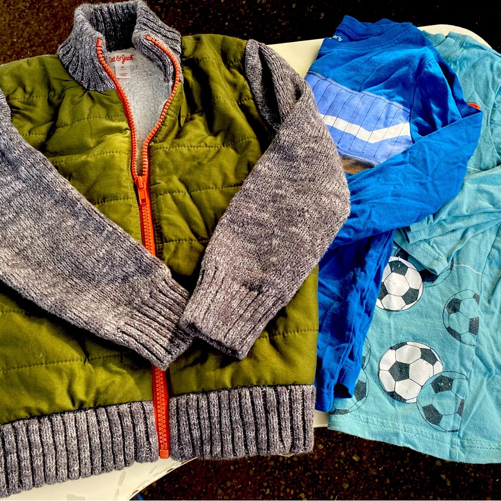 Cat & Jack jacket and shirts